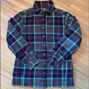 DULUTH TRADING CO. Quilt-lined Plaid Jacket